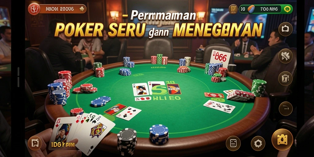 Screenshot utama ID66 menampilkan gameplay poker yang seru dan menegangkan.