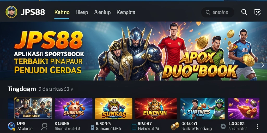 Tampilan utuh gameplay Sportsbook JPS88 dengan fitur taruhan langsung.