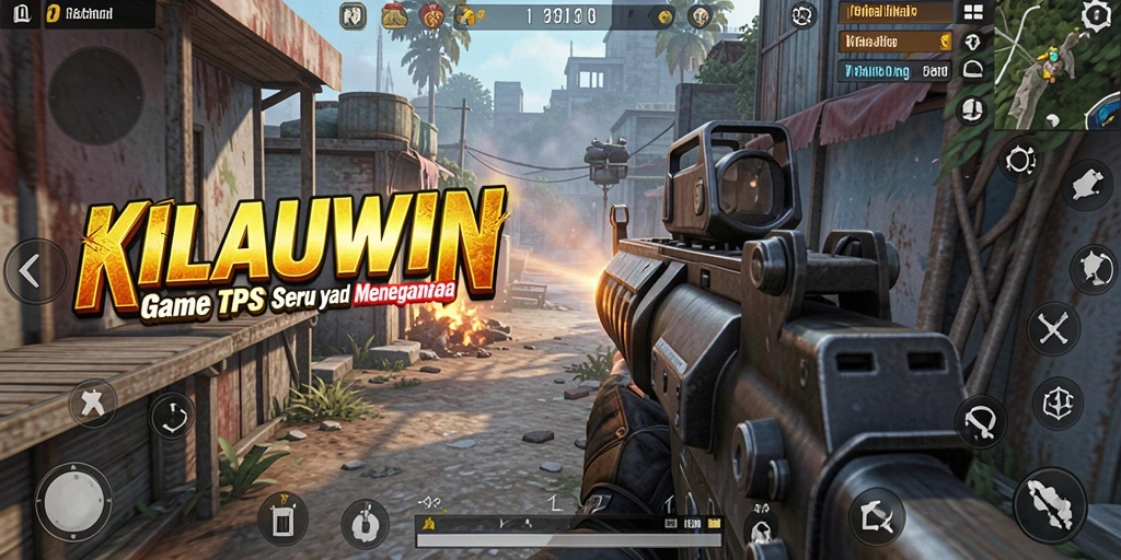 Tampilan utama gameplay KILAUWIN dengan aksi tembak-menembak seru.