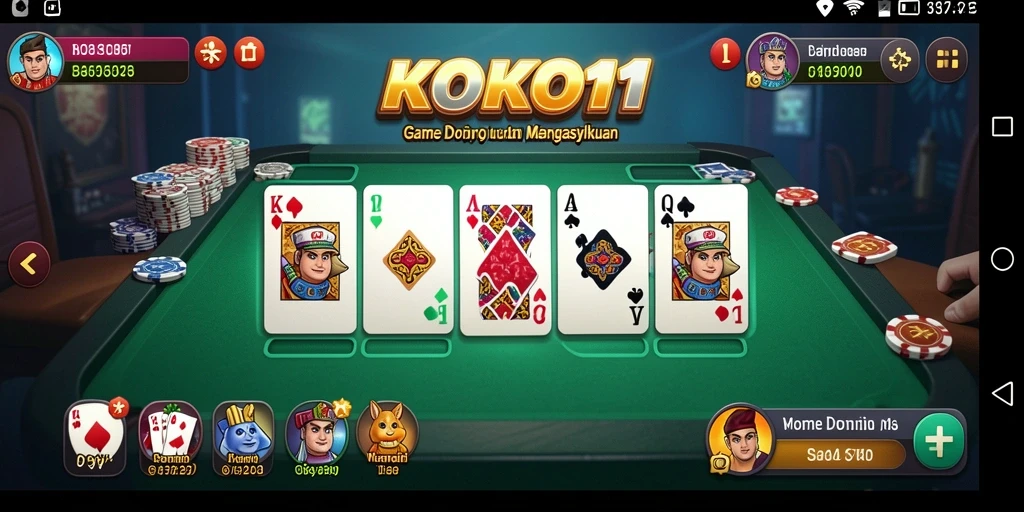Tampilan gameplay Domino yang seru dalam KOKO11.