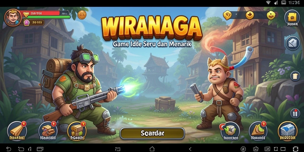 Tampilan gameplay WIRANAGA yang menarik dan interaktif.